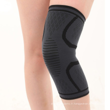 Compression élastique respirante personnalisée Support Sport Soutien à manches du genou Protecteur de l&#39;outre-genou en nylon